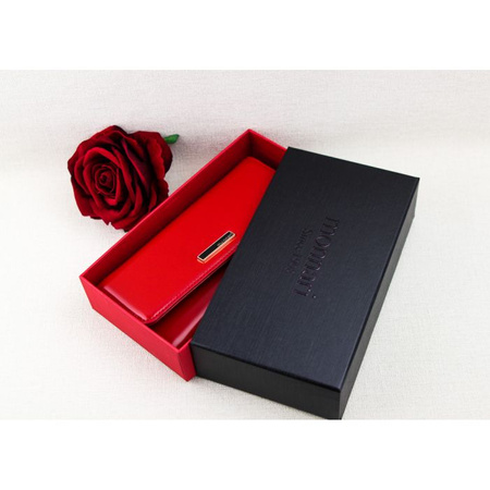 Portfel Damski Skórzany Monnari Matowy Czerwony