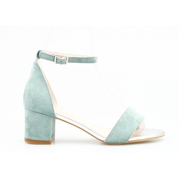 Sandały z cholewką zamszowe turkusowe Sergio Leone