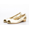 Sandały baleriny mieniące się złote Optimo