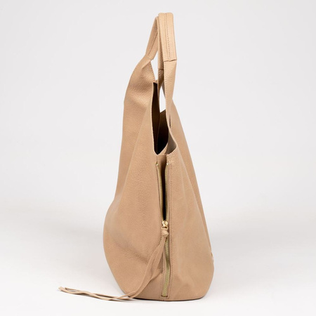 Torebka damska Monnari shopper w grochy z saszetką beżowa BAG1710