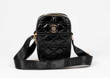 Torebka damska Monnari na telefon połyskująca czarna PHO0120