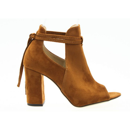 Sandały botki odkryte rude Estetino