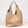 Torebka damska Monnari shopper w grochy z saszetką beżowa BAG1710