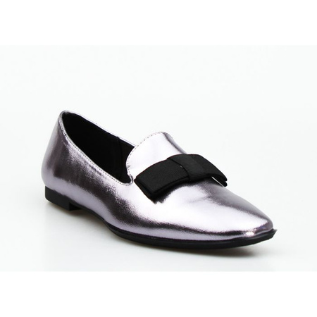 Baleriny z kokardką ciemnosrebrne Sergio Leone