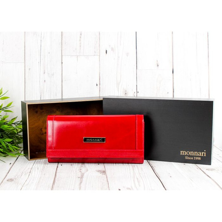 Portfel Damski Skórzany Monnari Czerwony
