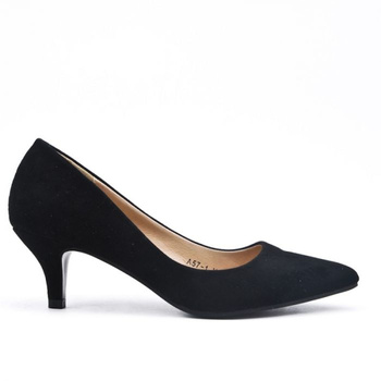 Czółenka eko zamszowe czarne