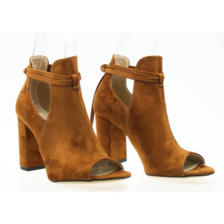 Sandały botki odkryte rude Estetino