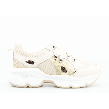 Sneakersy z mieniącą się siateczką złote