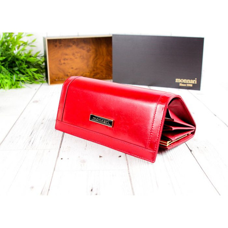 Portfel Damski Skórzany Monnari Czerwony