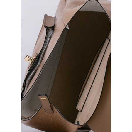 Plecak damski Monnari lakierowany wężowy beżowy