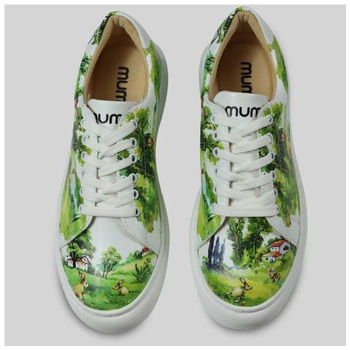 Sneakersy wegańskie na platformie Króliki i Przyroda Mumka