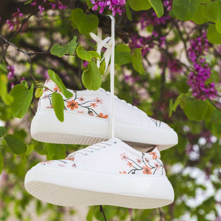 Sneakersy wegańskie na platformie Kwiaty Wiśni Mumka