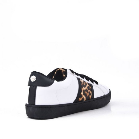 Tenisówki w panterkę białe