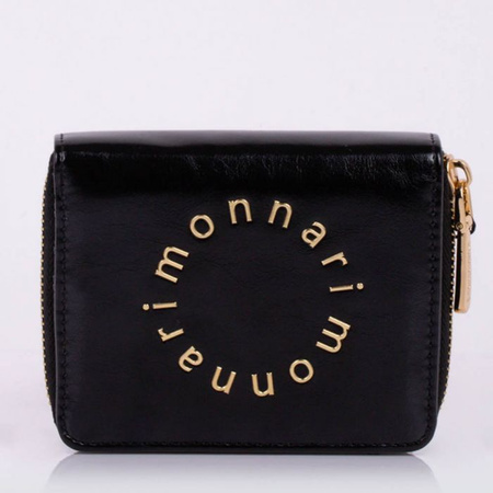 Portfel Damski Monnari z logo połyskujący czarny