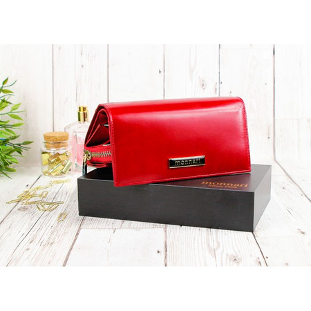 Portfel Damski Skórzany Monnari Czerwony