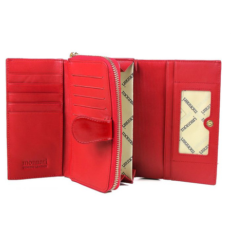 Portfel Damski Skórzany Monnari Czerwony
