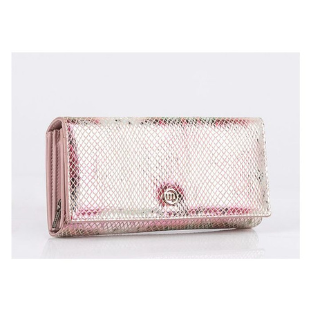 Portfel Damski Skórzany Monnari Wężowy Różowy