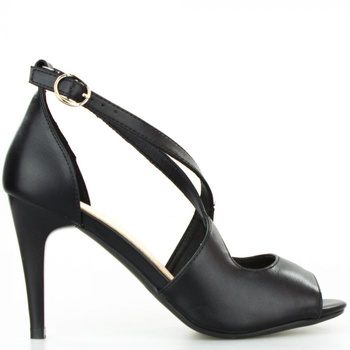 Sandały na szpilce retro czarne Sergio Leone