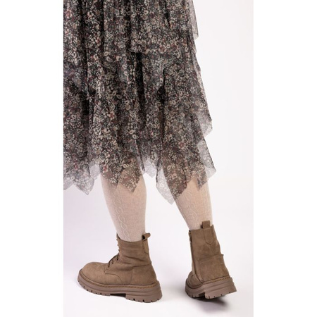 Trapery workery na platformie zamszowe khaki Sergio Leone TR915