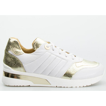 Sneakersy z mieniącymi się wstawkami skórzane białe Aga