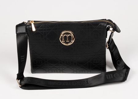 Torebka damska Monnari listonoszka trzykomorowa czarna BAG1540