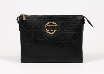 Torebka damska Monnari listonoszka trzykomorowa czarna BAG1540