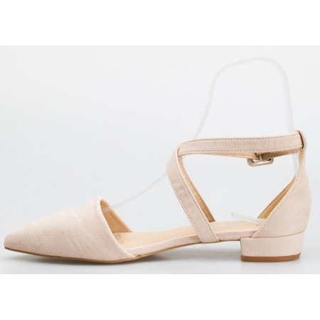 Sandały baleriny beżowe