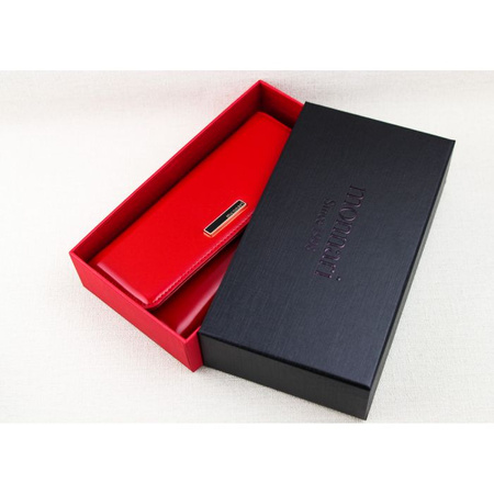 Portfel Damski Skórzany Monnari Matowy Czerwony