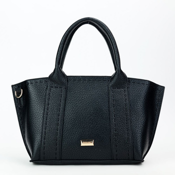 Torebka damska Monnari shopper mała w grochy czarna BAG1410