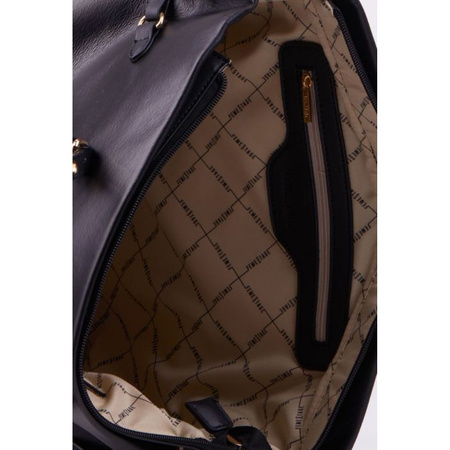 Torebka damska Femestage shopper ze ściągaczami miękka czarna