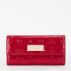 Portfel damski Monnari duży lakierowany z monogramem czerwony PUR0090