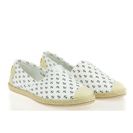 Espadryle z kotwicami