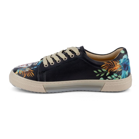 Sneakersy wegańskie z Fridą Kahlo czarne Mumka FRIDASNK25-003