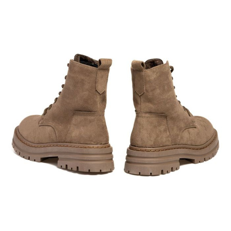 Trapery workery na platformie zamszowe khaki Sergio Leone TR915