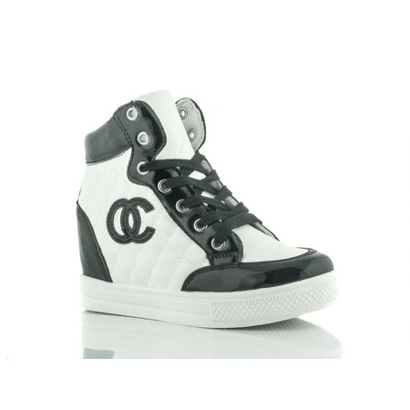 Czarno-białe sneakersy damskie