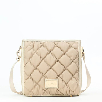 Torebka damska Monnari listonoszka pikowana mieniąca się złota beżowa BAG2950