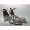 Sandały Damskie Skórzane Srebrne Argea