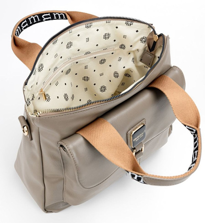 Torebka damska Monnari klasyczna ciemnobeżowa BAG4570