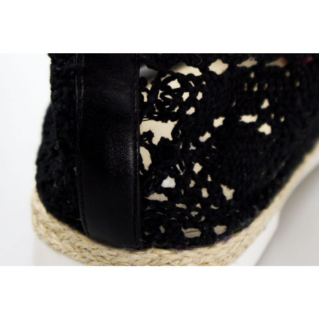 Espadryle Czarne Openwork