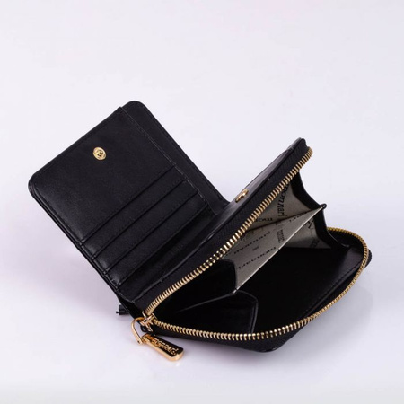 Portfel Damski Monnari z logo połyskujący czarny