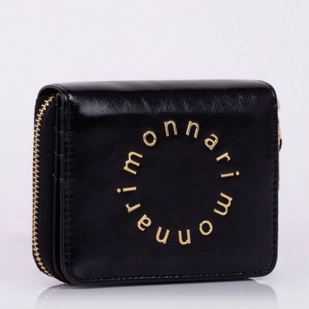 Portfel Damski Monnari z logo połyskujący czarny