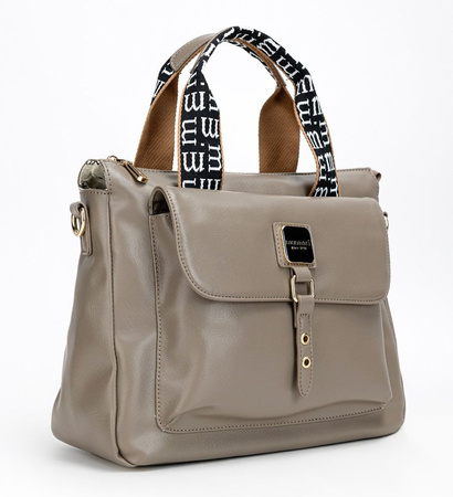 Torebka damska Monnari klasyczna ciemnobeżowa BAG4570