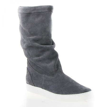 Niskie kozaki ciemne szare