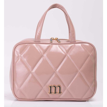 Kosmetyczka Monnari lakierowana pikowana różowa