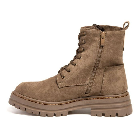 Trapery workery na platformie zamszowe khaki Sergio Leone TR915