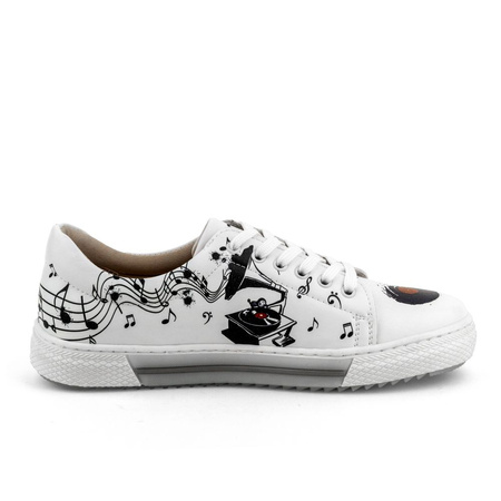 Sneakersy wegańskie Don't Stop the Music białe Mumka SNK23-060