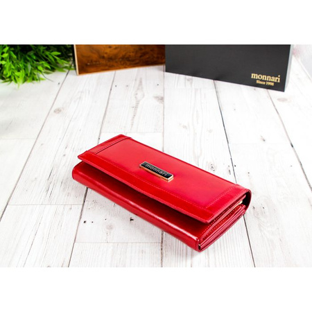 Portfel Damski Skórzany Monnari Czerwony