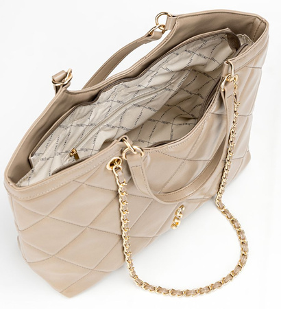 Torebka damska Femestage shopper pikowana taupe BAG5150