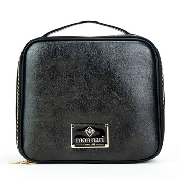 Kosmetyczka Monnari połyskująca czarna CSM0110
