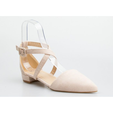 Sandały baleriny beżowe